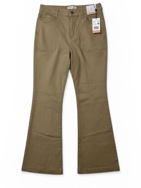 Happily Grey High Rise Flare Jeans Size 7/28 NWT Tan Stretch Denim